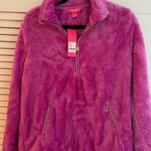 Lilly Pulitzer Wild Fuchsia Fuzzy Pullover